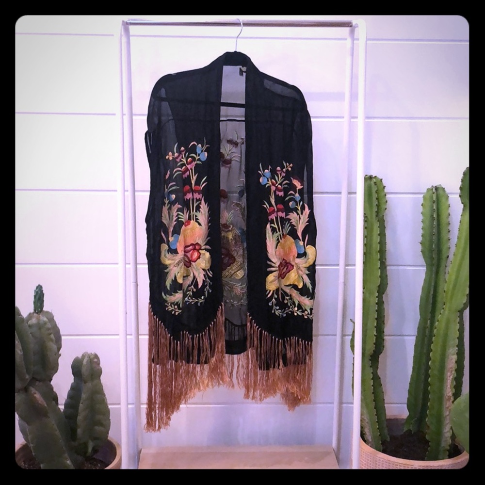 Vintage inspired Embroidered Kimono